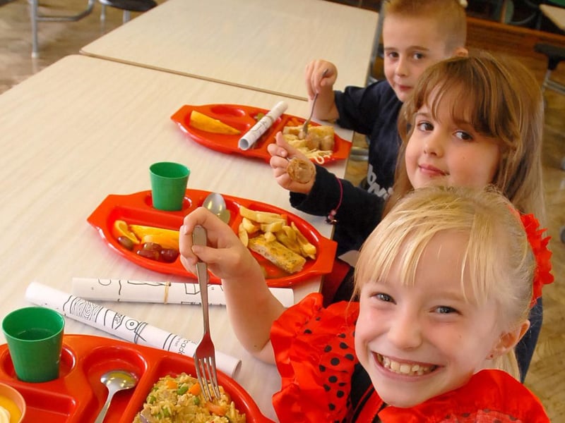 A Spanish themed lunch at Simonside Primary School in 2008.
