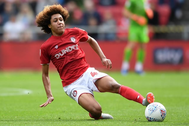 Bristol City starlet Han-Noah Massengo is rumoured to be on the radar of both Chelsea and Borussia Dortmund, who are both believed to have scouted the midfielder throughout the season. (Football League World). (Photo by Alex Davidson/Getty Images)