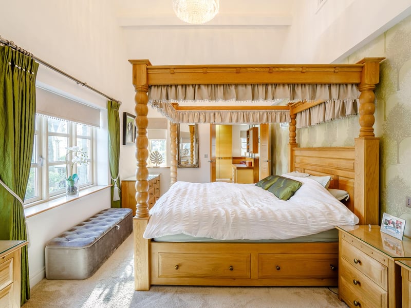 The master bedroom has it's own dressing room and an en-suite
