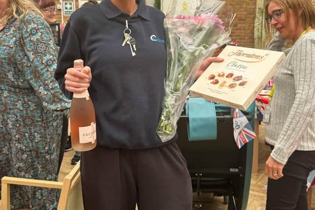 Zoe Coltman celebrated her award of Social Care Nurse of the Year