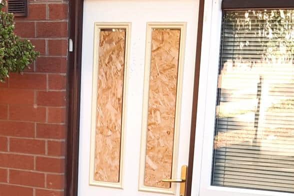 Damage to a house on Springvale Walk, Upperthorpe, scene of a shooting