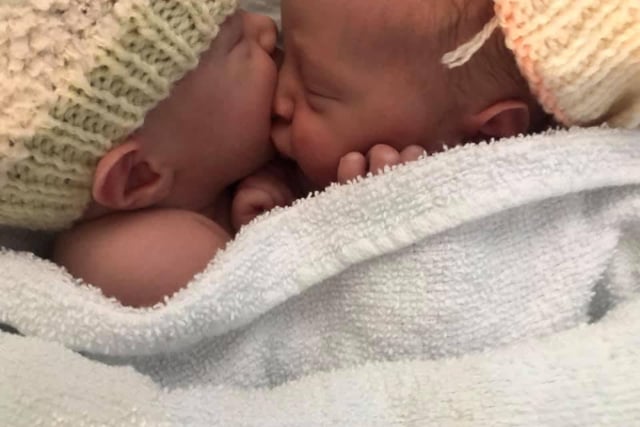 Identical twins Teddy and Noah were born to mum Tanya Louise Hanson on April 27.