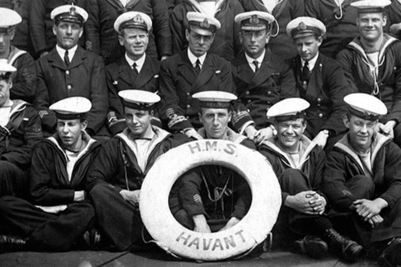 Some of the ships company of HMS Havant. They and their ship saved over 2, 300 men from the Dunkirk beaches.