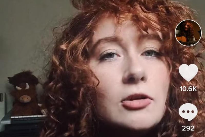 "Painfully Scottish" @natidreddd is a redheaded singer who performs acoustic covers of popular songs for her 1.3m followers.