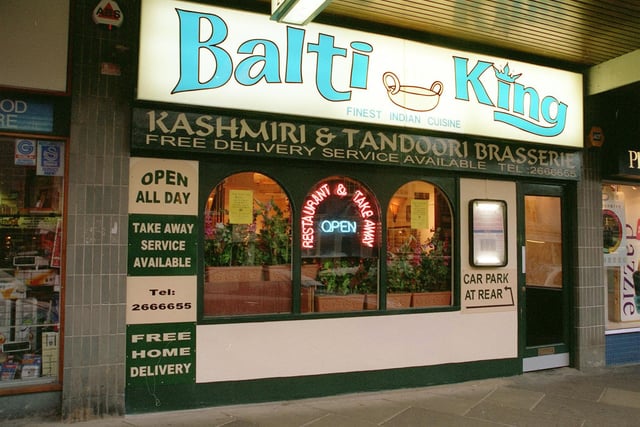 Balti King's street facing facade had a very different look before the restaurant's latest front was installed.
