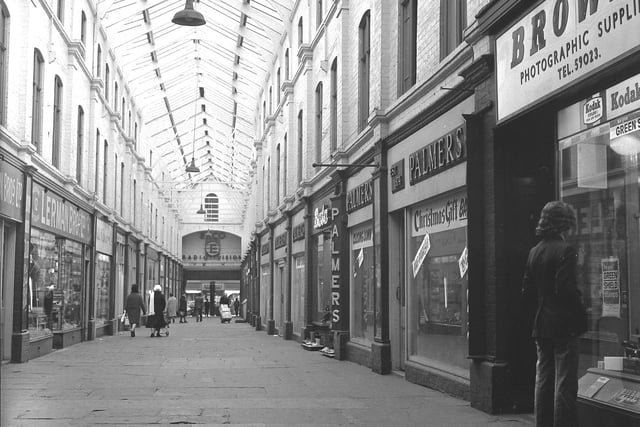 A November 1970 view of Palmers Arcade including Lermans. Do you remember browsing round it when it was in the arcade