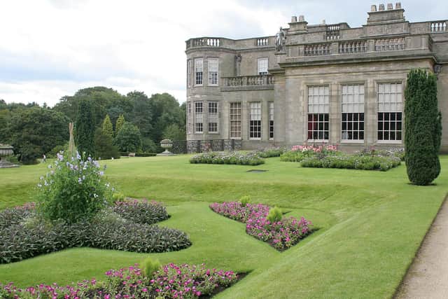 Lyme Hall, the house and gardens from the orangeary 