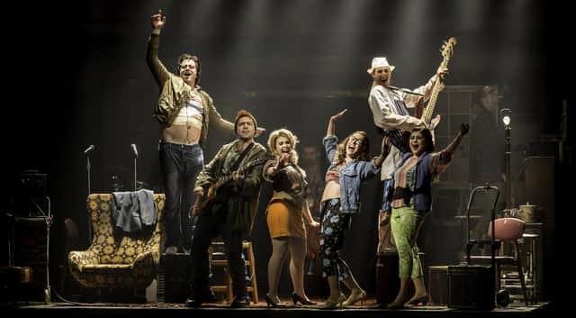 The commitments performing on stage in their hit musical show.