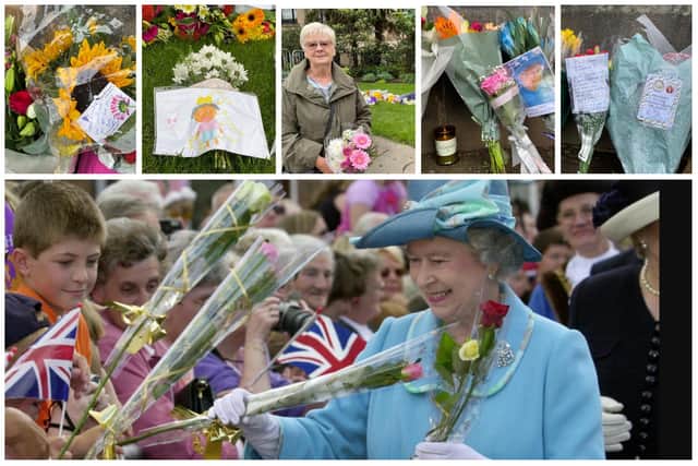 Scores of Sheffielders have left floral tributes to Her Majesty The Queen in the Peace Gardens and outside Sheffield Cathedral, where many have also queued up to write in a book of condolence