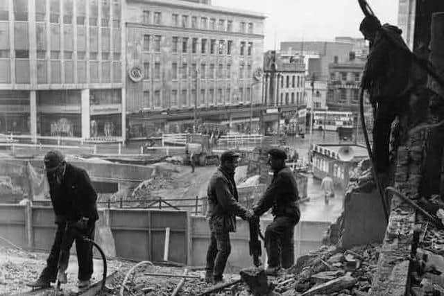 Construction of Castle Square (Hole in the Road), 1967