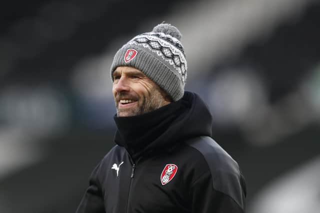 Paul Warne has the opportunity to work with his Rotherham United players on the training pitch dueing the international break: Darren Staples/Sportimage