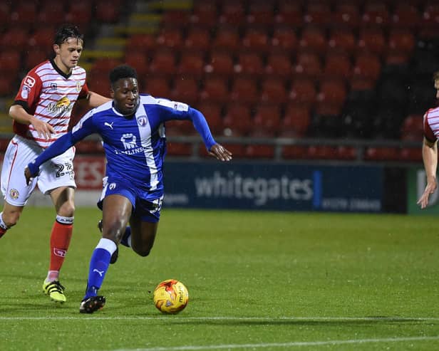 Ricky German in action for Chesterfield.