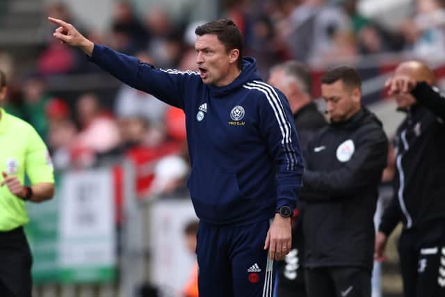 Paul Heckingbottom, pictured on the touchline at Ashton Gate, is preparing Sheffield United to face Cardiff City: Darren Staples / Sportimage