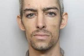 Pictured is Ricky Wilson, aged 35, formerly of Danewood Gardens, Castlebeck, Sheffield, who was jailed at Sheffield Crown Court on October 15 to three years of custody after he admitted a non-dwelling burglary from April 12 at a property on Cavendish Road, Brincliffe, Sheffield, as well as six shop thefts.