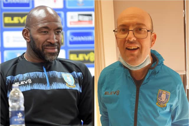 Sheffield Wednesday manager Darren Moore shared a touching moment with Stephen Dix, who suffers from learning difficulties.