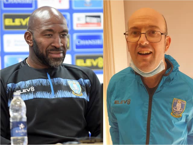 Sheffield Wednesday manager Darren Moore shared a touching moment with Stephen Dix, who suffers from learning difficulties.