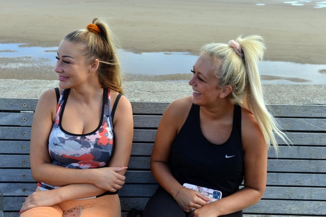 Friends Leah Bowley and Rachel Campion made a trip to Seaburn seafront to make the most of the sun while it lasted.