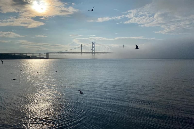 This spooky picture of the Haar coming in over the Forth Bridges was taken by Jo Proctor in South Queensferry.