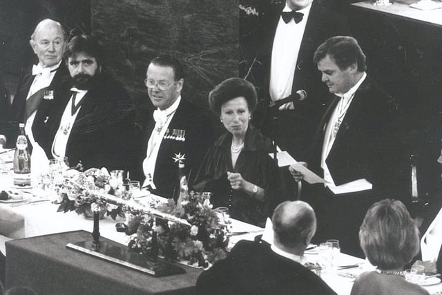 Princess Anne was a guest of honour at the Cutlers Feast on May 14, 1990