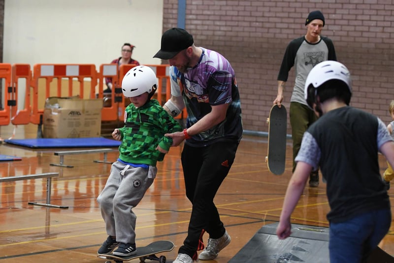 A scene from the Rollin' at Rozzy skateboard/BMX event at Rossmere Skate Park in 2018. Were you there?