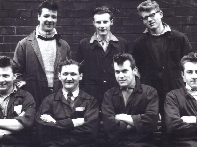 Apprentices in the training shop at English Steel Corporation, Upwell Street, in 1958.
Photo submitted by Derek Gibbons (front row, left)