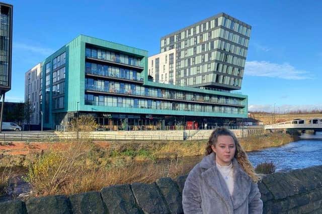 Jenni Garratt, who lives in the Wicker Riverside building, is one of the campaigners from Sheffield Cladding Action Group