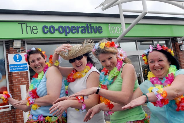 Staff at the Co-operative food store in Hucknall braved the cold to do a hula dance for charity.