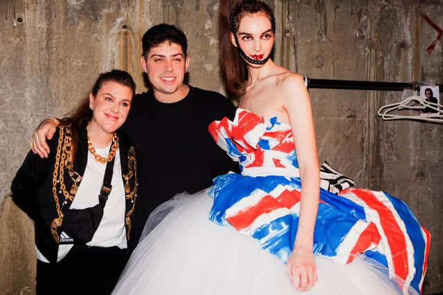 House of Sheldon Hall designers, Steven Sheldon and Emma Hall, at ONOFF London, a platform dedicated to showcasing emerging fashion talent at London Fashion Week. Photo by Nick Ilott.