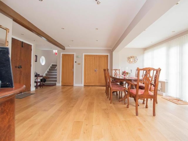 Dine in style at the Edwalton property. A large window offers plenty of natural light.