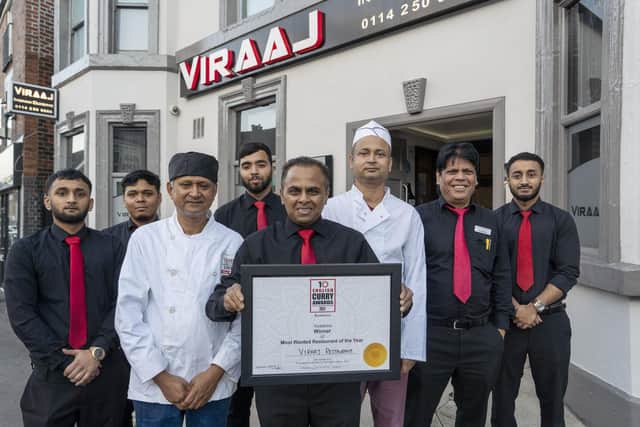 The team at Viraaj Indian Restaurant on Chesterfield Road in Woodseats. Picture Scott Merrylees