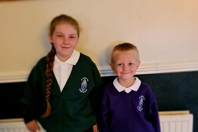 Melissa and Aiden are going into primary seven and primary four.