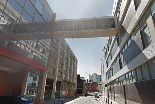 Barkers Pool House, on the left, with John Lewis' Sheffield department store on the right and the bridge linking the two. Picture: Google.