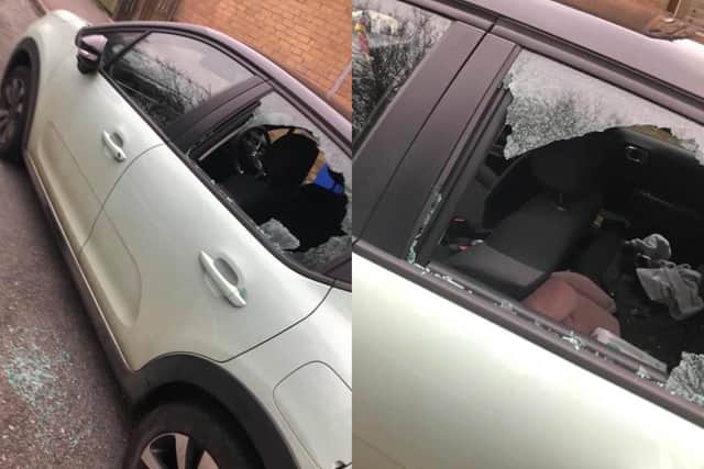 Amy Lynskey's car was broken into on the Langsett estate in Sheffield.