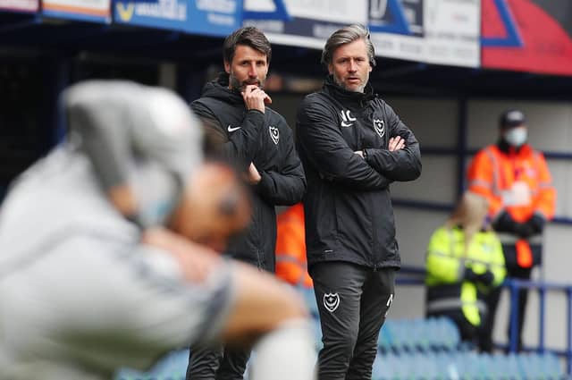 Pompey boss Danny Cowley alongside brother Nicky
