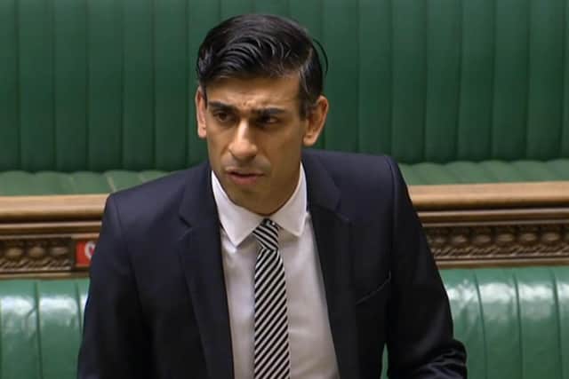 Chancellor of the Exchequer Rishi Sunak giving a statement on the economy in the House of Commons on Monday January 11. PA Wire photo.
