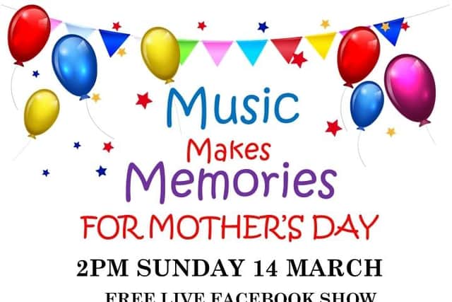 Music Makes Memories poster for Mother's Day.