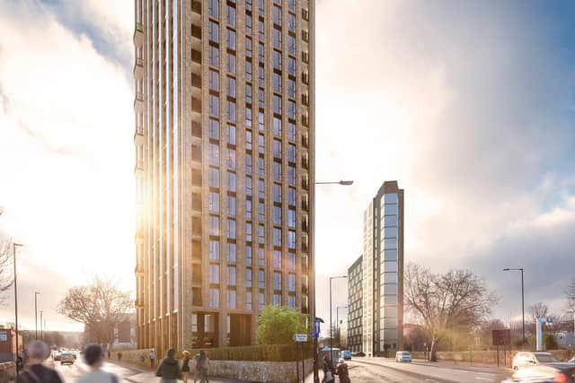 The block will soar over Queens Road.