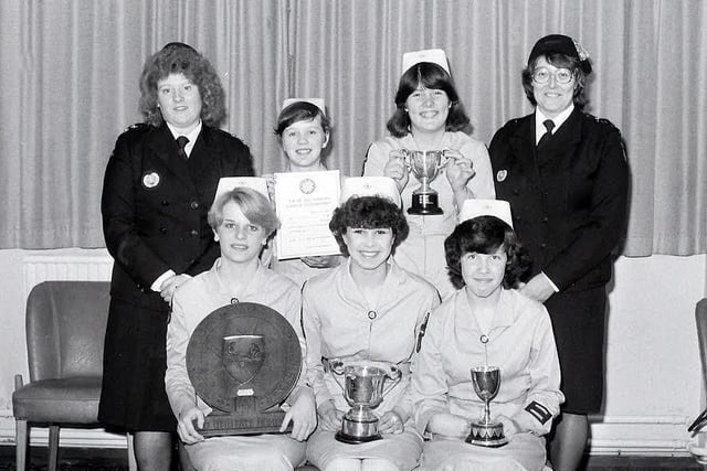 Sherwood Welfare's nursing cadets pictured in 1982
