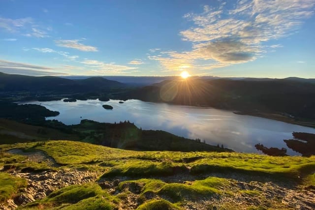 Photo of a sunrise in Catbells sent in by Cheryl Harris-Hilton
