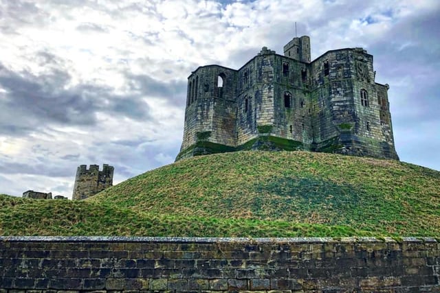 Warkworth Castle stands tall and proud.