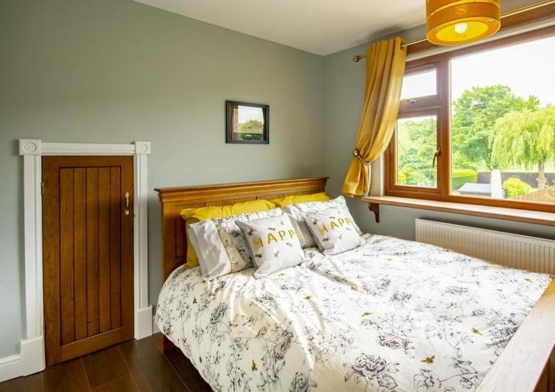 It's hard to fault any of the well-presented bedrooms at the Pleasley Vale property. This one boasts a double bed and a pleasant view.