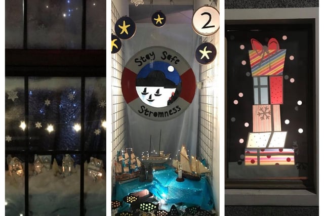 A new window display is lit up every day in the Stromness Living Advent Calendar, with residents and businesses coming together to bring some festive warmth to the streets this year. PIC: The Stromness Community Development Trust.