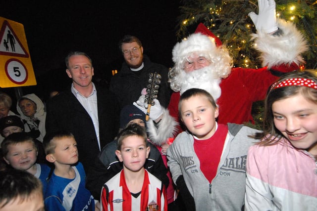 Switching on the Christmas lights at Primrose Community Association in 2009, with Sunderland star Kevin Ball as the special guest. Remember this?