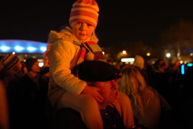 A little girl at the After dark firework display in 2007