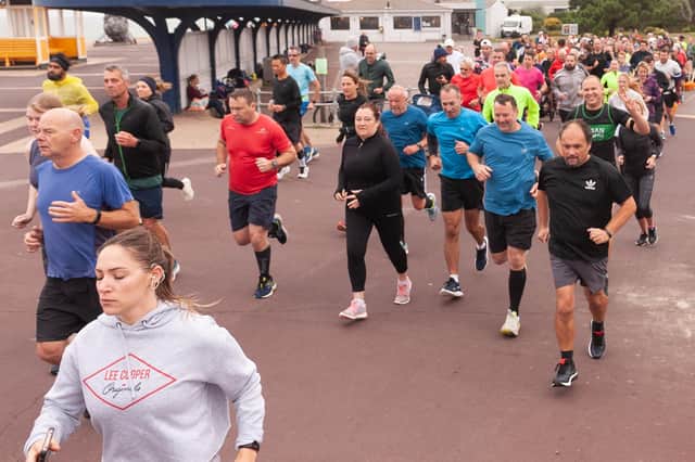 Runners get going in the Southsea parkrun. Picture: Keith Woodland (021021-27)