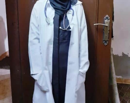 Eman El-Atawna, a pharmacy student in Gaza.