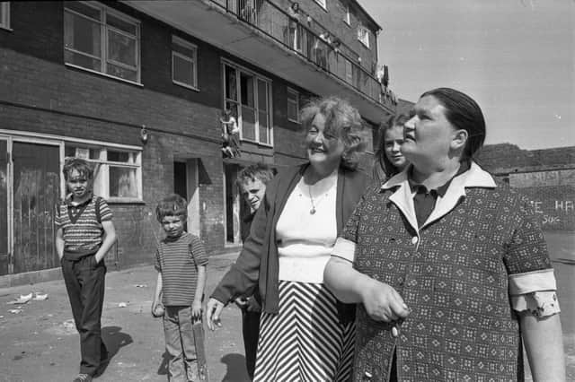 Martha Sloan, left and Patricia Jevon. both East Enders all their lives, take a look round the area. Was this an area you lived in?