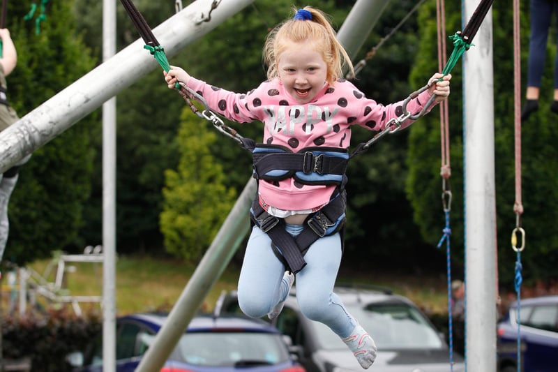 Frankie Fraser, five, from Banknock had a blast at Bonnybridge Gala Family Fun Day. Picture: Scott Louden.