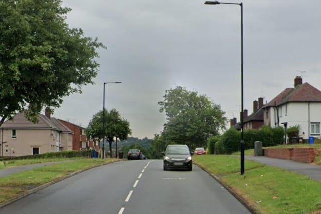 Deerlands Avenue, in Parson Cross, Sheffield, where two stray dogs were found before being impounded by Sheffield City Council in 2022