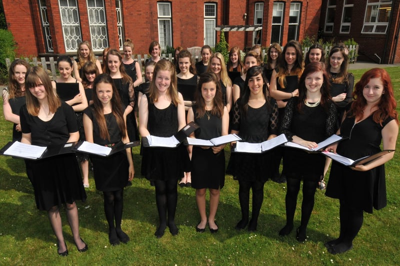 Girls from St Anthony's Sixth Form Catholic Academy Choir, who were off to sing in Venice in 2013.